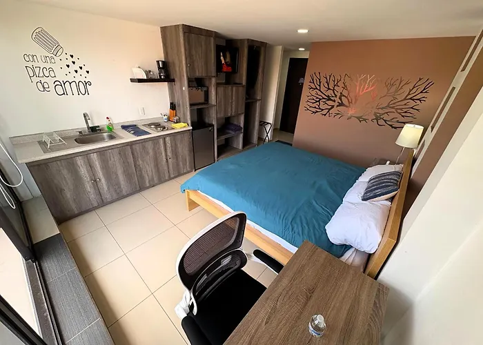 Apartment S09 King Premium Tec Cem Cocineta Wifi Balcon Parking Terraza Mexico City
