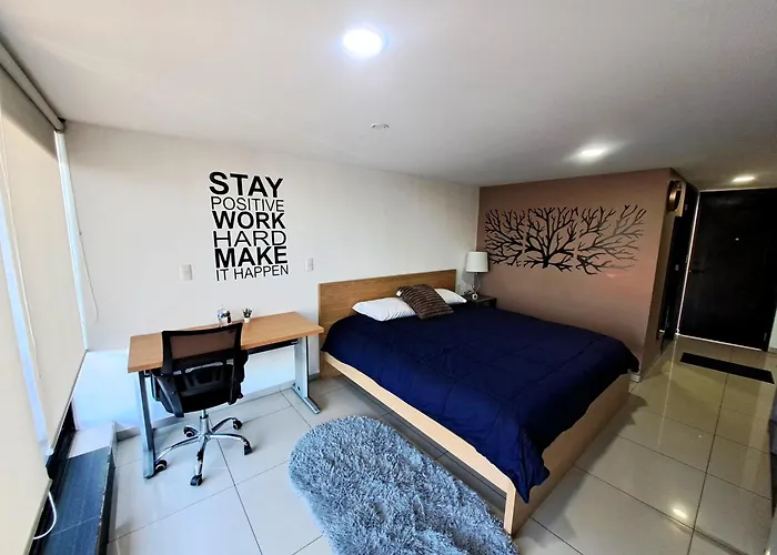 Apartment S09 King Premium Tec Cem Cocineta Wifi Balcon Parking Terraza Mexico City